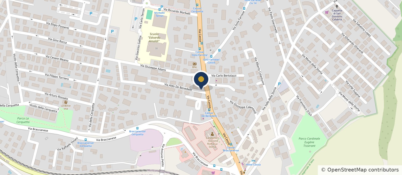 Mappa della sede dello Studio in Via Cassia 1799, zona La Storta, Roma